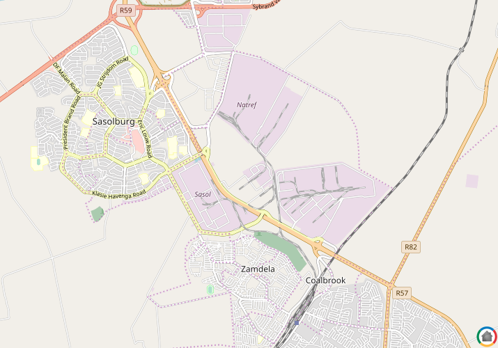 Map location of Sasolburg